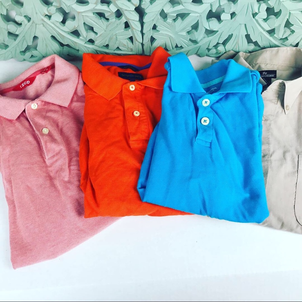 Bundle of 4 Polo Buttoned Down Shirts Sz Medium